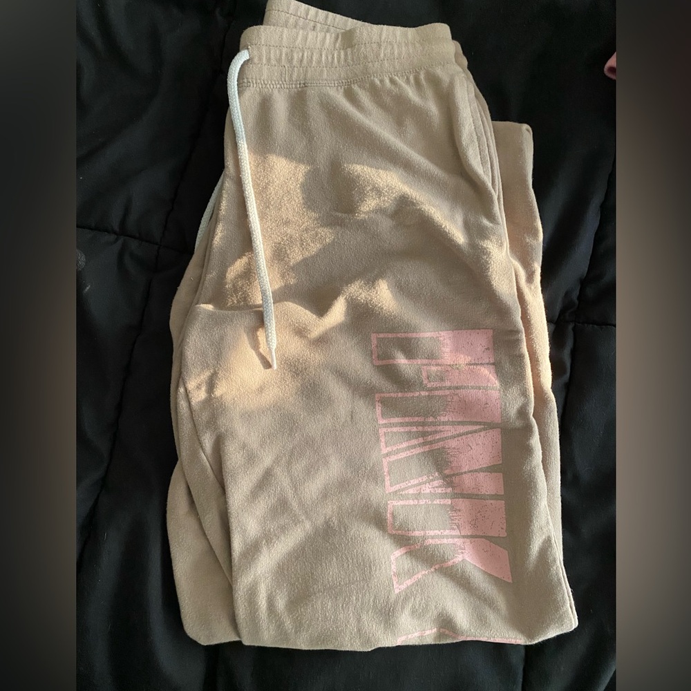 Pink boot cut sweatpants